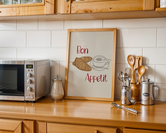 Bon Appetit Croissant I Kitchen wall art