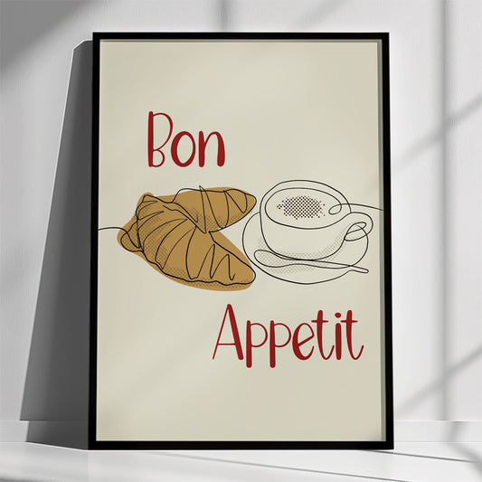 Bon Appetit Croissant I Kitchen wall art